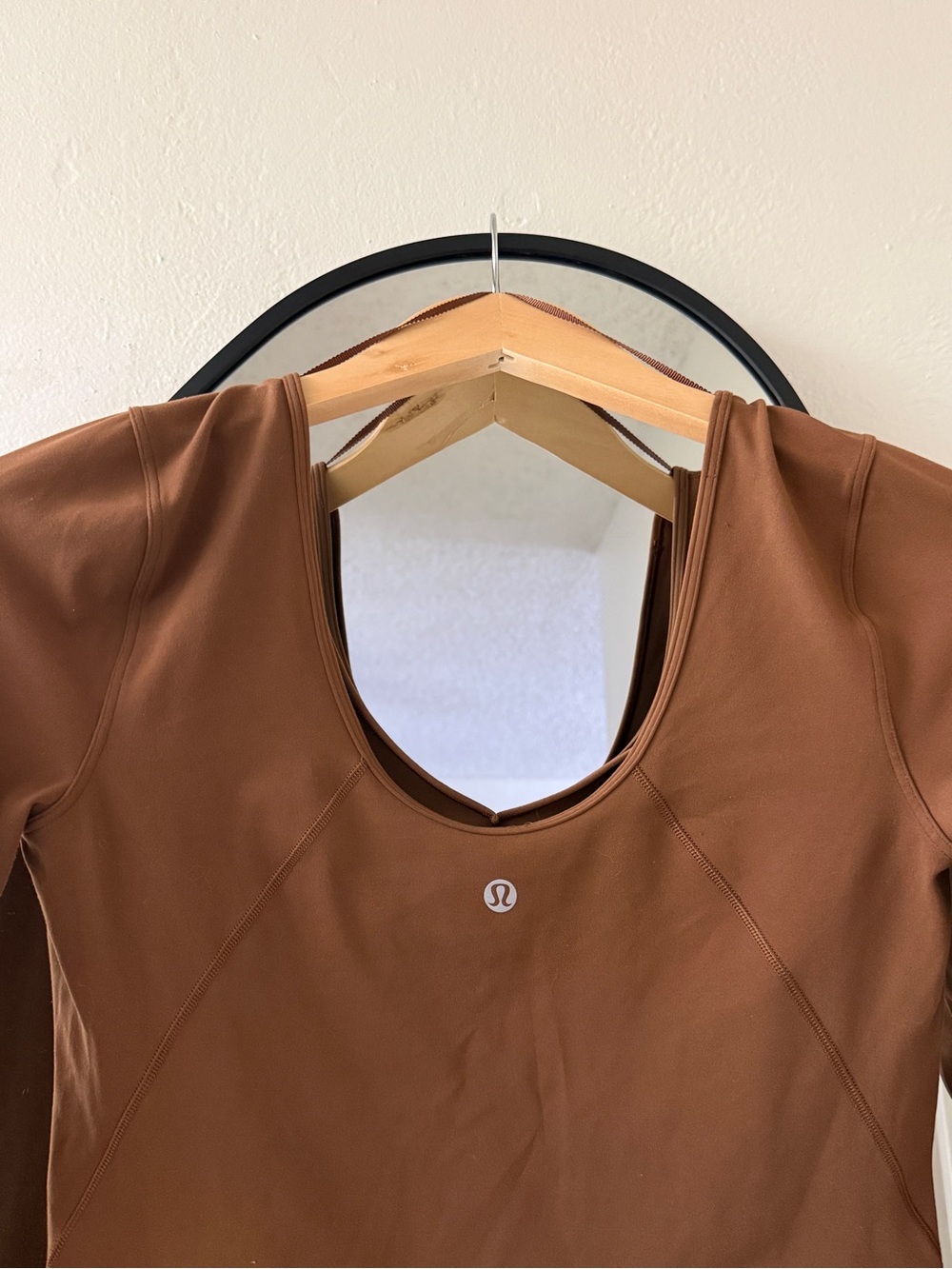 Lululemon Align Java Brown Long Sleeve Cropped Top Shirt - Picture 5 of 5